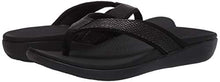 Load image into Gallery viewer, Clarks Women's Brio Sol Flip-Flop, Black Snake Synthetic, 080 M US