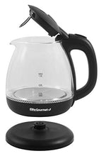 Load image into Gallery viewer, Elite Gourmet EKT1001 Maxi-Matic 1L Glass Electric Tea Kettle Hot Water Heater Boiler BPA-Free with Blue LED Interior Fast Boil and Auto Shut-Off, Black