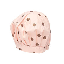 Load image into Gallery viewer, Kitsch Luxury Shower Cap for Women - Waterproof, Reusable Shower Cap for Long Hair, Fashionable Shower Cap (Blush Dot)