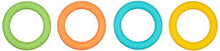 Load image into Gallery viewer, Amazon Brand - Solimo Teething Loops, BPA Free (Pack of 4)