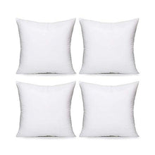 Load image into Gallery viewer, Acanva Throw Pillow Inserts, Euro Sham Form Stuffer with Premium Polyester Micro Fiber, Decorative for Bed, Couch and Sofa, White, 4 Count, 16 in-4 P