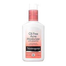 Load image into Gallery viewer, Neutrogena Oil Free Acne Facial Moisturizer with.5% Salicylic Acid Acne Treatment, Pink Grapefruit Acne Fighting Face Lotion for Breakouts, Non-Greasy & Non-Comedogenic, 4 fl. oz