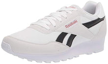 Load image into Gallery viewer, Reebok Women's Rewind Run Sneaker, White/core Black/Blush Metal, 8.5