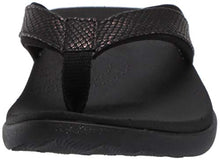 Load image into Gallery viewer, Clarks Women's Brio Sol Flip-Flop, Black Snake Synthetic, 080 M US