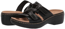 Load image into Gallery viewer, Clarks Women's Merliah Karli Sandal, Black Leather, 8