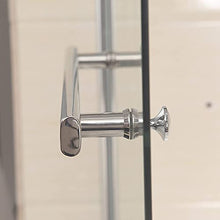 Load image into Gallery viewer, Shower Door Hinged Frameless Clear Glass Bathtub Door Chrome Finish (55"X39") -1/4"