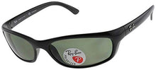 Load image into Gallery viewer, Ray-Ban Men's RB4115 Rectangular Sunglasses, Black/Polarized Green, 57 mm