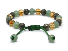 Load image into Gallery viewer, Money Wealth Success Bracelet - Pyrite Green Aventurine Citrine Bracelet Set for Men Women Healing Calming Anxiety Stress Relief Gifts (Adjustable)