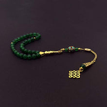 Load image into Gallery viewer, -Orient Collection-Prayer Beads-Worry Beads-Tesbih-Tasbih-Tasbeeh-Misbaha-Masbaha-Subha-Rosary (Green Jade Stone (8 mm-33 Beads))