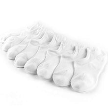 Load image into Gallery viewer, Men&Women No Show Low Cut Socks Cotton No See invisible Non-Slide White Socks 6 Pack