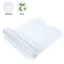 Load image into Gallery viewer, YINENN Bath Shower Safety Mats 40X16 Inch Clear and Shower Curtain Sets for Safety Bathrooom Shower, 2 Item Bundle