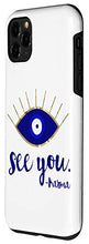 Load image into Gallery viewer, iPhone 11 Pro Max Blue Evil Eye See You Signed by Karma Case