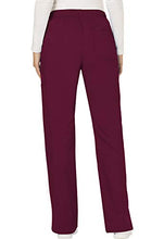 Load image into Gallery viewer, WW Revolution by Cherokee Women's Mid Rise Moderate Flare Drawstring Pant Petite, Wine, X-Small Petite
