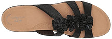 Load image into Gallery viewer, Clarks womens Laurieann Judi Flat Sandal, Black Synthetic/Leather Combi, 7.5 US