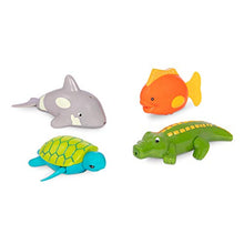 Load image into Gallery viewer, Battat – Wind-Up Bath Toys – 4 pcs – Animal Water Toys for The Tub, Pool – Floating, Swimming – Turtle, Fish, Croc, Whale – for Toddlers – 2 Years +, Brown/a (BT2642Z)