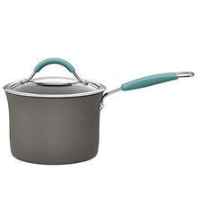 Load image into Gallery viewer, Rachael Ray Cucina Hard Anodized Nonstick Sauce Pan/Saucepan with Lid, 3 Quart, Blue