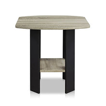 Load image into Gallery viewer, FURINNO Simple Design End Table, 2-Pack, French Oak Grey/Black
