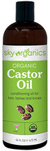 Load image into Gallery viewer, Castor Oil USDA Organic Cold-Pressed (16oz) 100% Pure Hexane-Free Castor Oil - Conditioning & Healing, For Dry Skin, Hair Growth - For Skin, Hair Care, Eyelashes - Caster Oil By Sky Organics