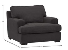 Load image into Gallery viewer, Amazon Brand – Stone & Beam Lauren Down-Filled Oversized Living Room Accent Armchair with Hardwood Frame, 46"W, Pepper