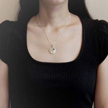 Load image into Gallery viewer, Sterling Silver Yin Yang Pendant Necklace, 18"