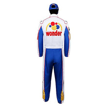 Load image into Gallery viewer, Ricky Bobby Racing Jumpsuit Cap Suit Set Talladega Nights Full Costume Halloween Props (Large, White)