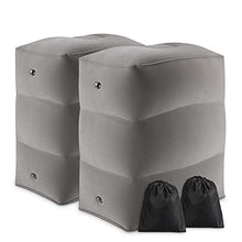 Load image into Gallery viewer, Inflatable Travel Foot Rest Pillow (2 PAK ) + Portable Nursery Caddy Bin with Handle