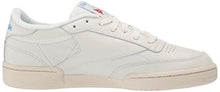 Load image into Gallery viewer, Reebok Women's Club C 85 Sneaker, Chalk/Paper White/Athletic Blue/Excellent Red, 8.5