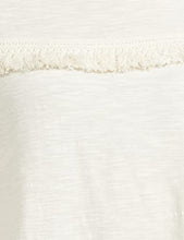 Load image into Gallery viewer, KAILASA BY ANGEL BAY Women's Top with Full Embroidery Net Sleeves Stylish Knitted Blouse (White, Fabric - Injected Slub Knit)