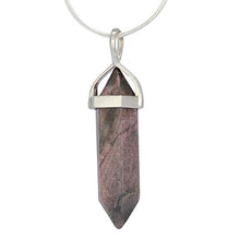 Load image into Gallery viewer, Natural Rhodonite Gemstone Pendant Necklace Healing Crystal Reiki Chakra Gem Stones 18 Inch (1pc) Women Girls Men Gifts GGP-C9