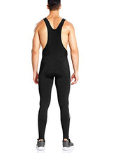 Load image into Gallery viewer, BALEAF Men's Thermal Cycling Bib Tights 3D Padded Pants Long Bike Winter Gear Cold Weather Fleece Lined Leggings Black Size L