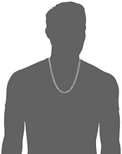 Load image into Gallery viewer, Men's Sterling Silver Italian 6.80mm Solid Figaro Link-Chain Necklace, 24"