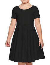Load image into Gallery viewer, Boyoo Girls Short Sleeve Dress A Line Party Dress Skater Twirl Swing Casual Summer Dress for Kids Pink 4T