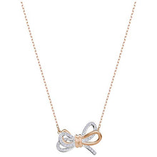 Load image into Gallery viewer, SWAROVSKI Crystal Two-Tone Small Bow Necklace