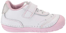Load image into Gallery viewer, Stride Rite Girls' Soft Motion Adalyn Athletic Sneaker, White/Silver, 3 M US Infant