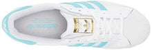 Load image into Gallery viewer, adidas Originals Men's Superstar Sneaker, Pulse Aqua/White/Gold Metallic, 12.5