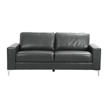 Load image into Gallery viewer, Lexicon Maysville Leather Gel Match Track Arm Sofa, 79.5" W, Gray