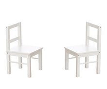 Load image into Gallery viewer, UTEX 2-in-1 Kids Multi Activity Table and 2 Chairs Set with Storage (White)