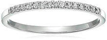 Load image into Gallery viewer, 1/8 cttw Petite Diamond Wedding Band in 10K White Gold Prong Set Round Size 8