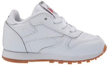 Load image into Gallery viewer, Reebok Boy's Classic Leather Footwear, White/Gum/INT, 3.5