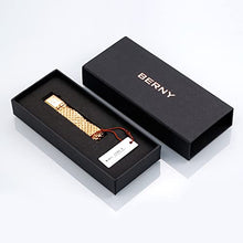 Load image into Gallery viewer, Berny Women's Gold Watch Ladies Wrist Quartz Watches Stainless Steel Band Women Luxury Casual Fashion Watch(Gold Dial)
