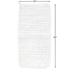 Load image into Gallery viewer, Muslin Baby Burp Cloths - 100% Muslin Cotton 6-Layer Extra Absorbent Premium Quality 20" x 10" Soft Towels for Newborns Must Haves Baby Girl Boy Shower Registry Gift (5 Pack)