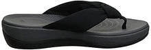 Load image into Gallery viewer, Clarks Women's Arla Glison Flip-Flop, black fabric, 8 Medium US