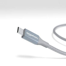Load image into Gallery viewer, Amazon Basics Double Braided Nylon USB Type-C to Micro-B 2.0 Male Charger Cable | 1 foot, Dark Gray