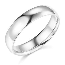 Load image into Gallery viewer, Wellingsale Mens 14k White Gold Solid 5mm COMFORT FIT Wedding Band Ring - Ring Size 8