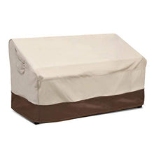 Load image into Gallery viewer, Vailge Heavy Duty Patio Bench Loveseat Cover, 100% Waterproof Outdoor Sofa Cover, Lawn Patio Furniture Covers with Air Vent, Small(Standard), Beige & Brown