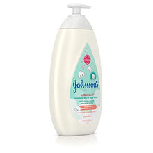 Load image into Gallery viewer, Johnson's CottonTouch Newborn Baby Face and Body Lotion, Hypoallergenic Moisturization for Baby's Skin, Made with Real Cotton, Paraben-Free, Sulfate-Free, Dye-Free, 27.1 fl. oz