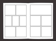 Load image into Gallery viewer, Blank Comic Book: Variety of Templates, 2-9 panel layouts, draw your own Comics