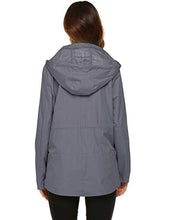 Load image into Gallery viewer, Avoogue Warm Rain Coats for Women Water-Resistant Jacket Gray XXL