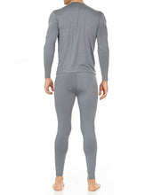 Load image into Gallery viewer, Thermajohn Men's Ultra Soft Thermal Underwear Long Johns Set with Fleece Lined (Small, Grey)
