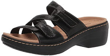 Load image into Gallery viewer, Clarks Women's Merliah Karli Sandal, Black Leather, 8